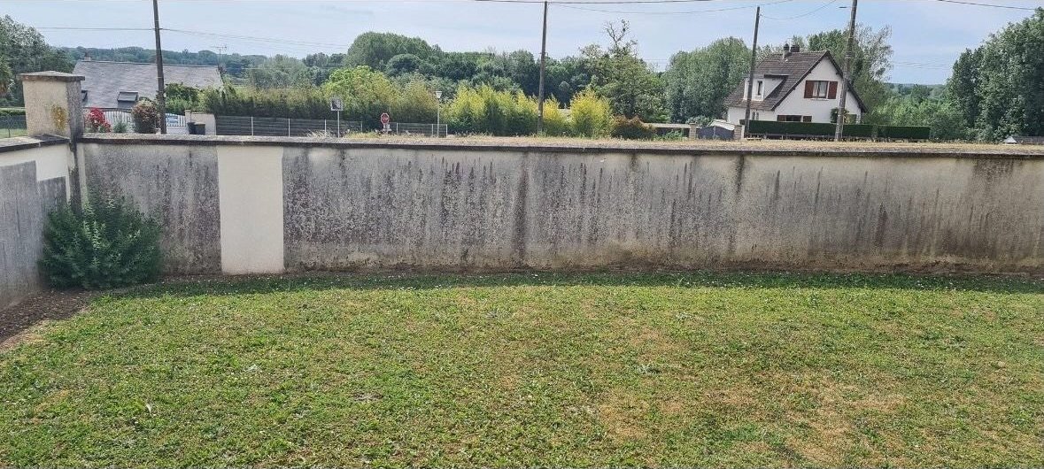 Mur béton avant nettoyage